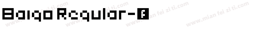 Baigo Regular字体转换
